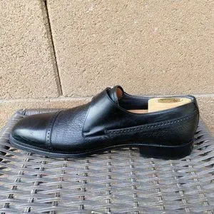 Lopez Taibo Men\'s Shoes Black Monk Strap Loafers Hand Made US‎ 9.5 Lopez Taibo Men main image 4